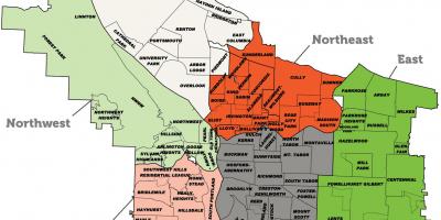 Portland predgrađa mapu