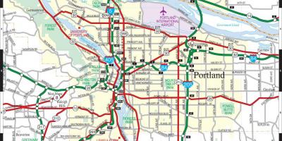 Portland Oregonu metro mapu