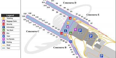 Karta za Portland međunarodni aerodrom